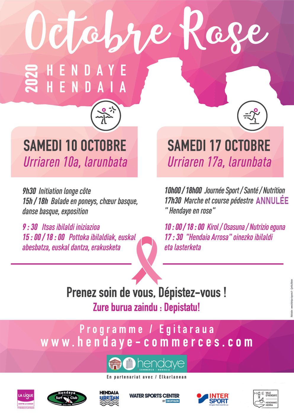 Octobre Rose revient pour la 2e édition Hendaye