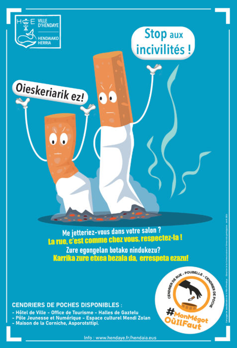 affiche cendrier de poche