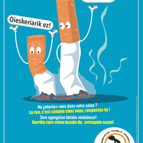 affiche cendrier de poche